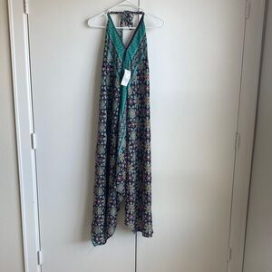 Floral Halter Maxi Dress - Multicolor